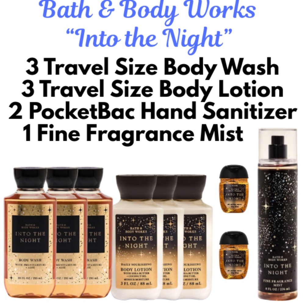 9 "Into the Night" Brand New Bath & Body Works - Value is $77